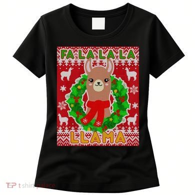 Christmas Fa La La La Llama Ugly Sweater Women's T-Shirt