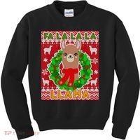 Christmas Fa La La La Llama Ugly Sweater Kids Sweatshirt thumb 0