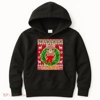 Christmas Fa La La La Llama Ugly Sweater Kids Hoodie thumb 0