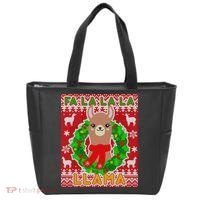 Christmas Fa La La La Llama Ugly Sweater Tote Bag thumb 0