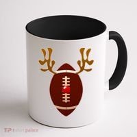 Christmas Football Reindeer  Coffee Mug thumb 1