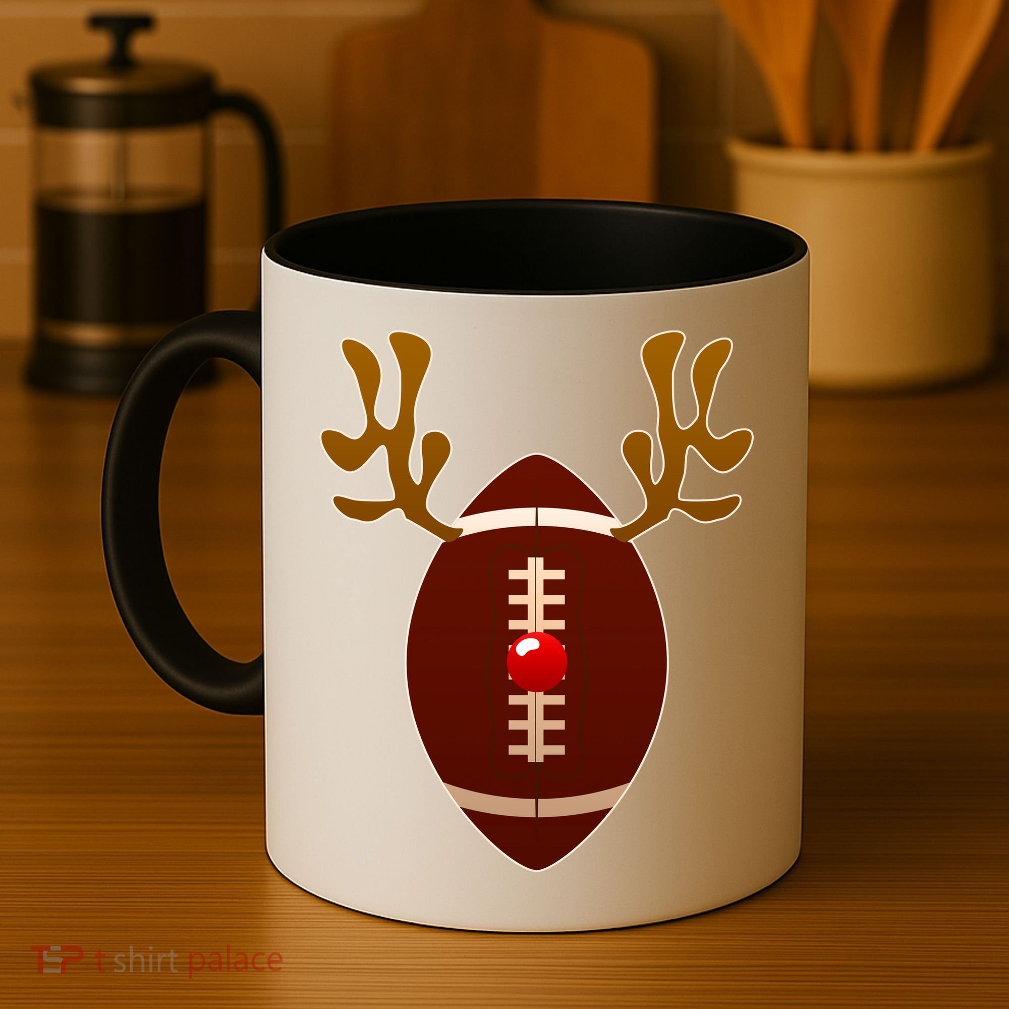 Christmas Football Reindeer  Coffee Mug