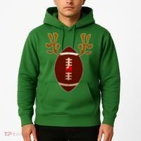 Christmas Football Reindeer  Hoodie thumb 2
