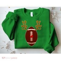 Christmas Football Reindeer  Sweatshirt thumb 2