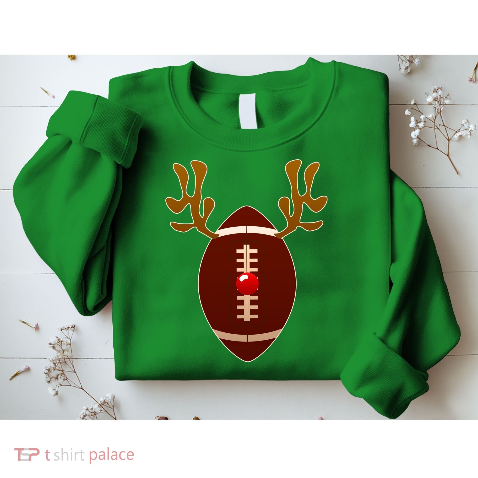 Christmas Football Reindeer  Sweatshirt