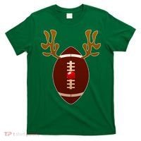 Christmas Football Reindeer  T-Shirt thumb 0