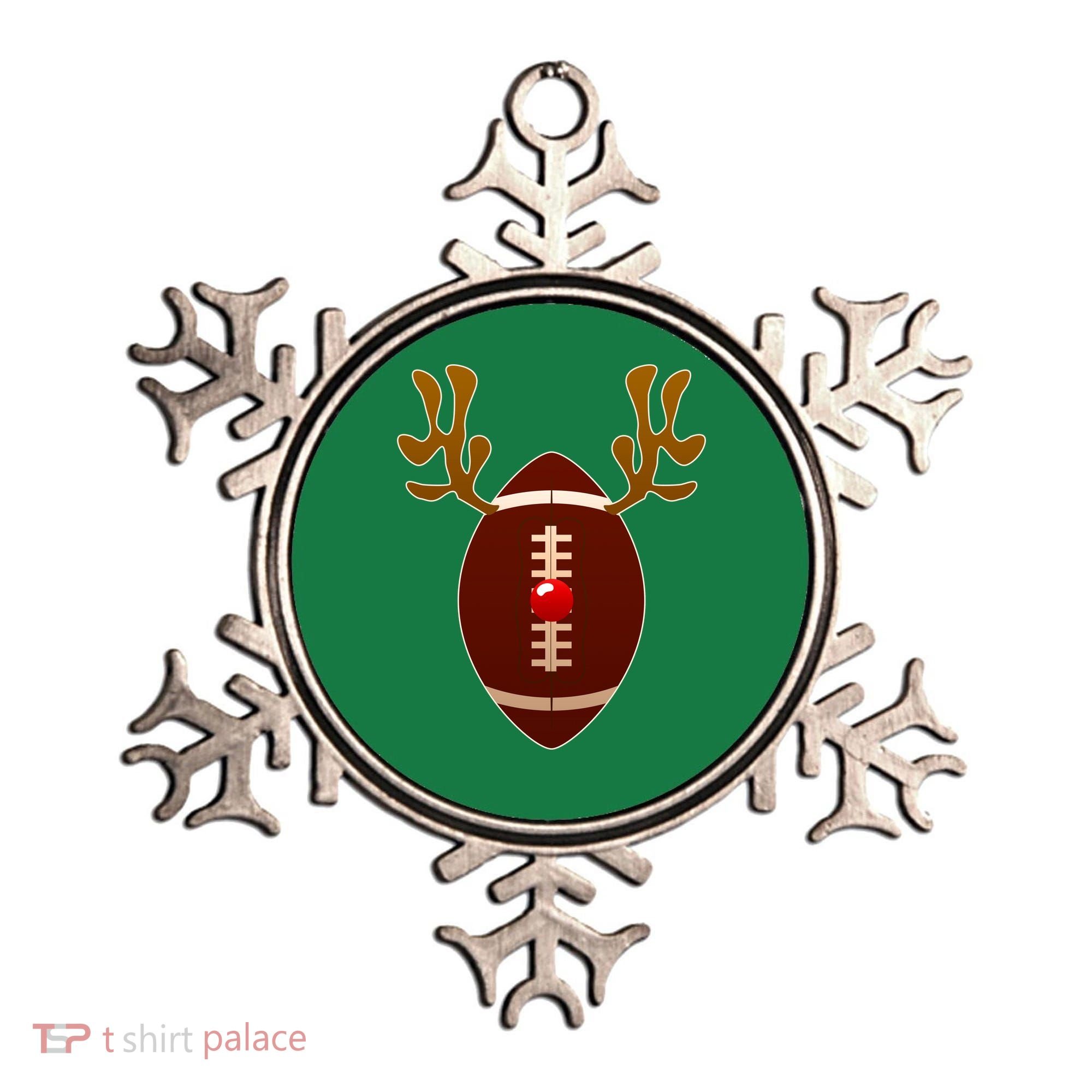 Christmas Football Reindeer  Ornament