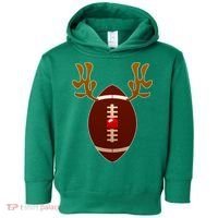 Christmas Football Reindeer  Toddler Hoodie thumb 0