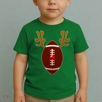 Christmas Football Reindeer  Toddler T-Shirt thumb 2