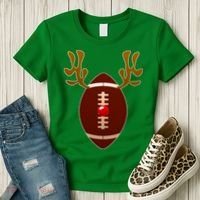 Christmas Football Reindeer  Women's T-Shirt thumb 3