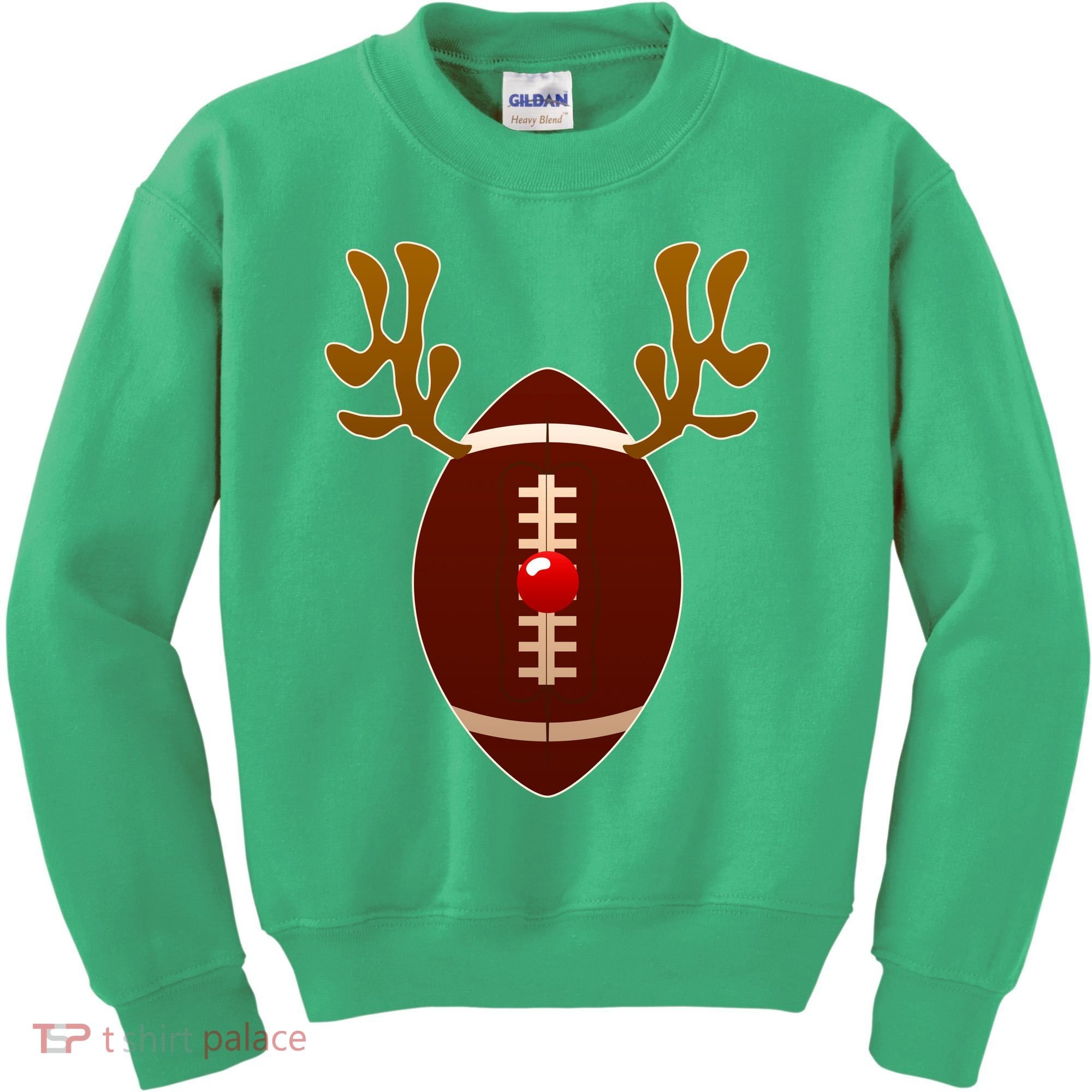 Christmas Football Reindeer  Kids Sweatshirt