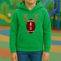 Christmas Football Reindeer  Kids Hoodie thumb 3
