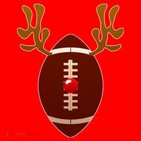 Christmas Football Reindeer  Santa Hat thumb 1