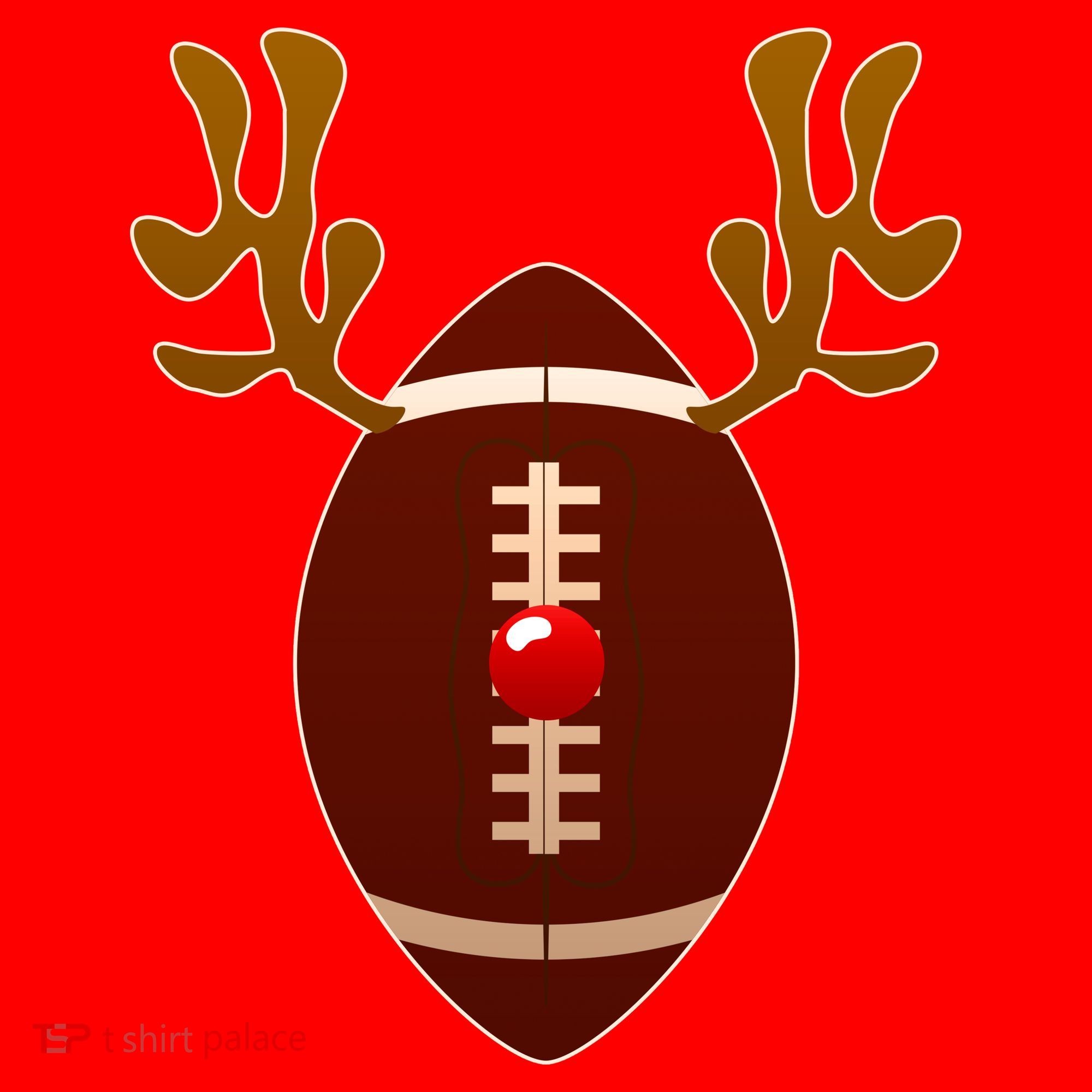 Christmas Football Reindeer  Santa Hat
