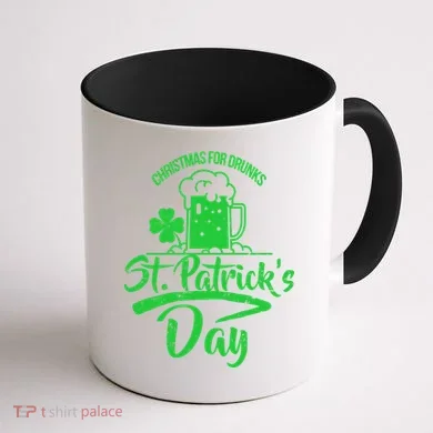 Christmas For Drunks St. Patrick's Day Coffee Mug back
