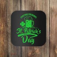 Christmas For Drunks St. Patrick's Day Coaster thumb 0