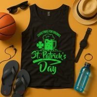 Christmas For Drunks St. Patrick's Day Tank Top thumb 4