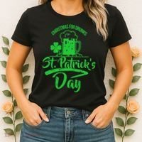 Christmas For Drunks St. Patrick's Day Women's T-Shirt thumb 2