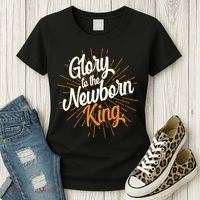 Christmas Glory To The Newborn King Women's T-Shirt thumb 3