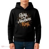 Christmas Glory To The Newborn King Kids Hoodie thumb 4