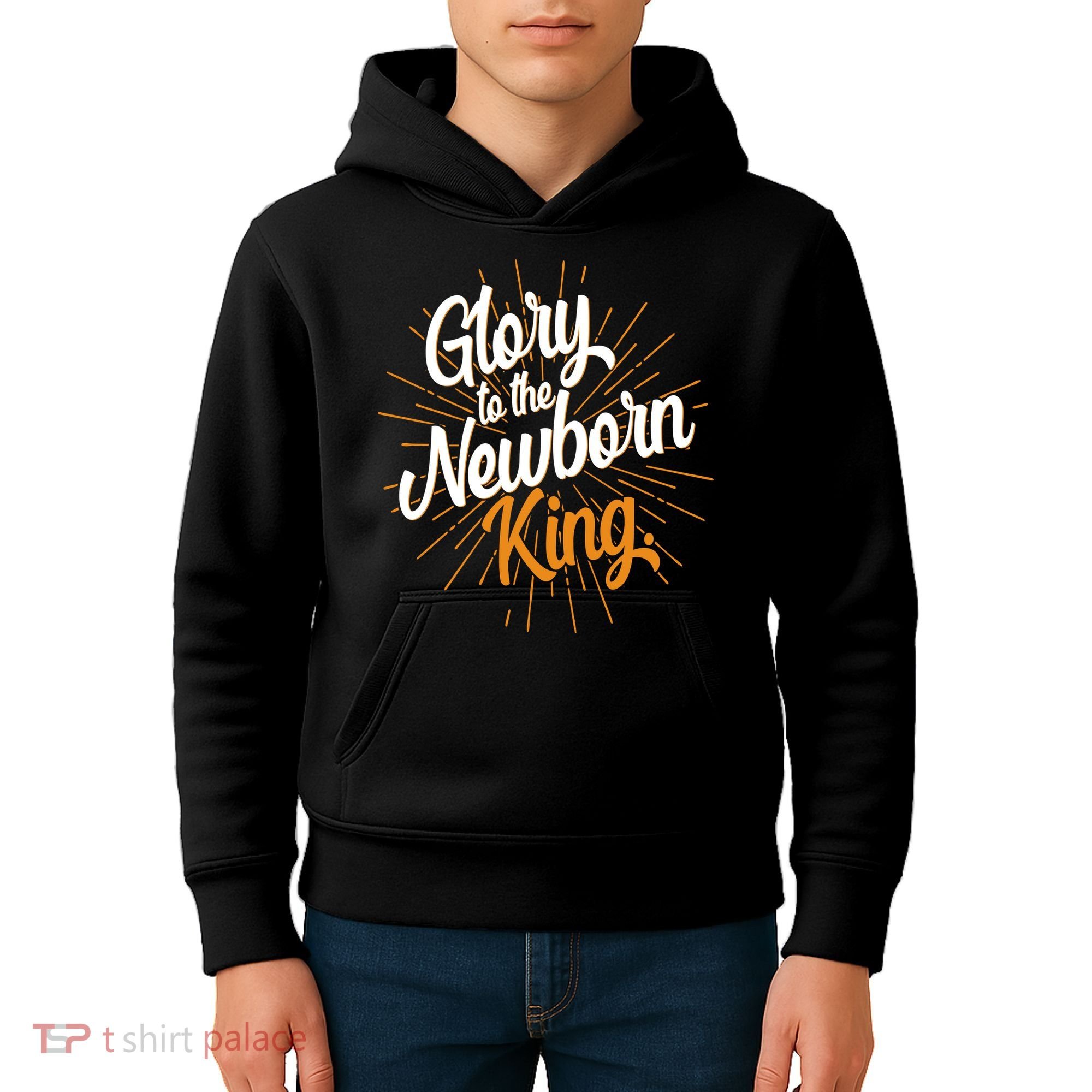 Christmas Glory To The Newborn King Kids Hoodie