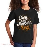 Christmas Glory To The Newborn King Kids T-Shirt thumb 2