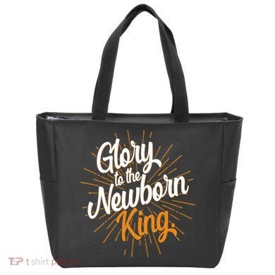 Christmas Glory To The Newborn King Tote Bag