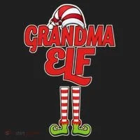 Christmas Grandma Elf Golf Towel thumb 3