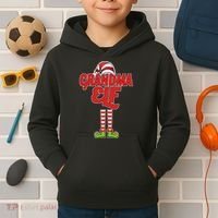 Christmas Grandma Elf Kids Hoodie thumb 2