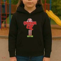 Christmas Grandma Elf Kids Hoodie thumb 3