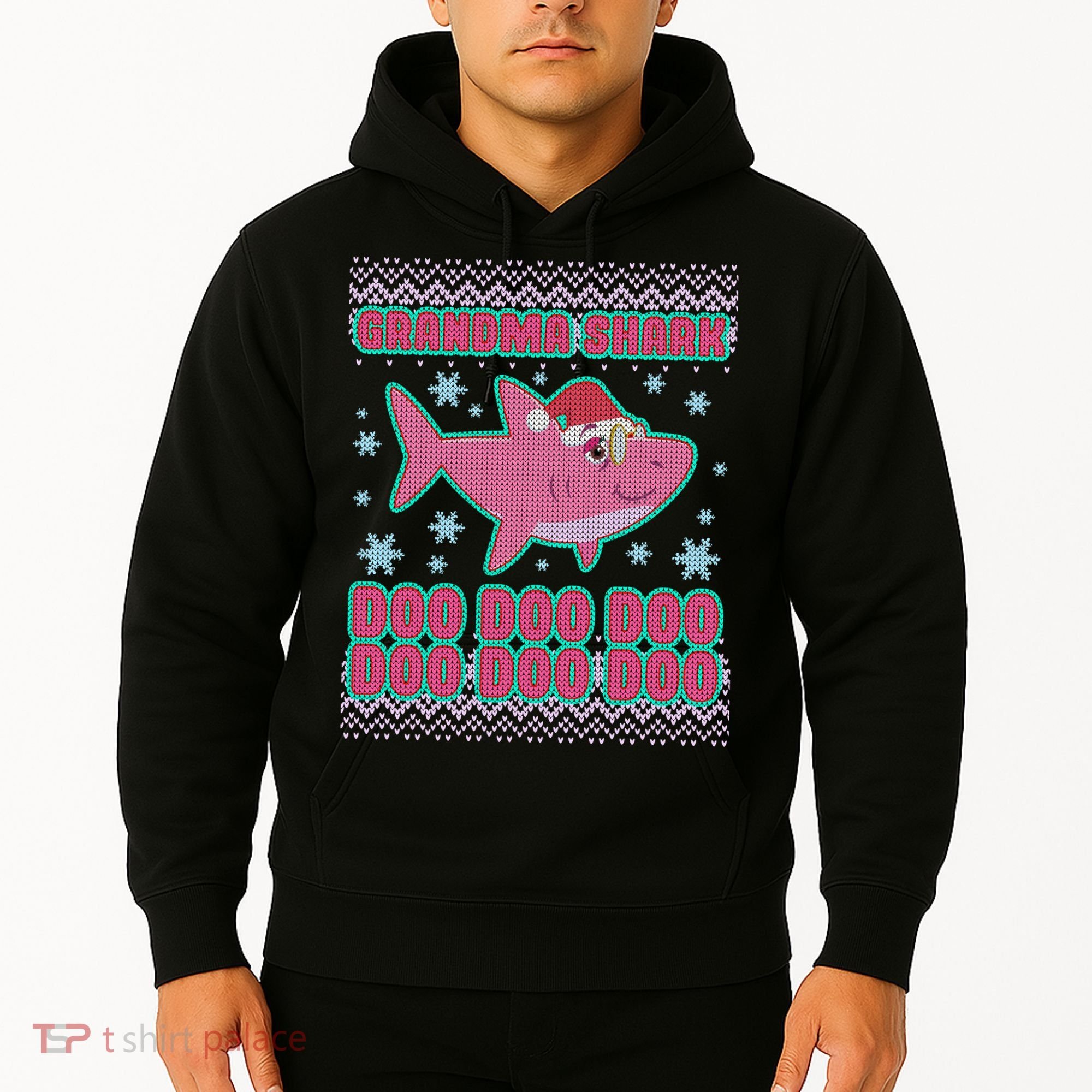 Christmas Grandma Shark Doo Doo Doo Hoodie