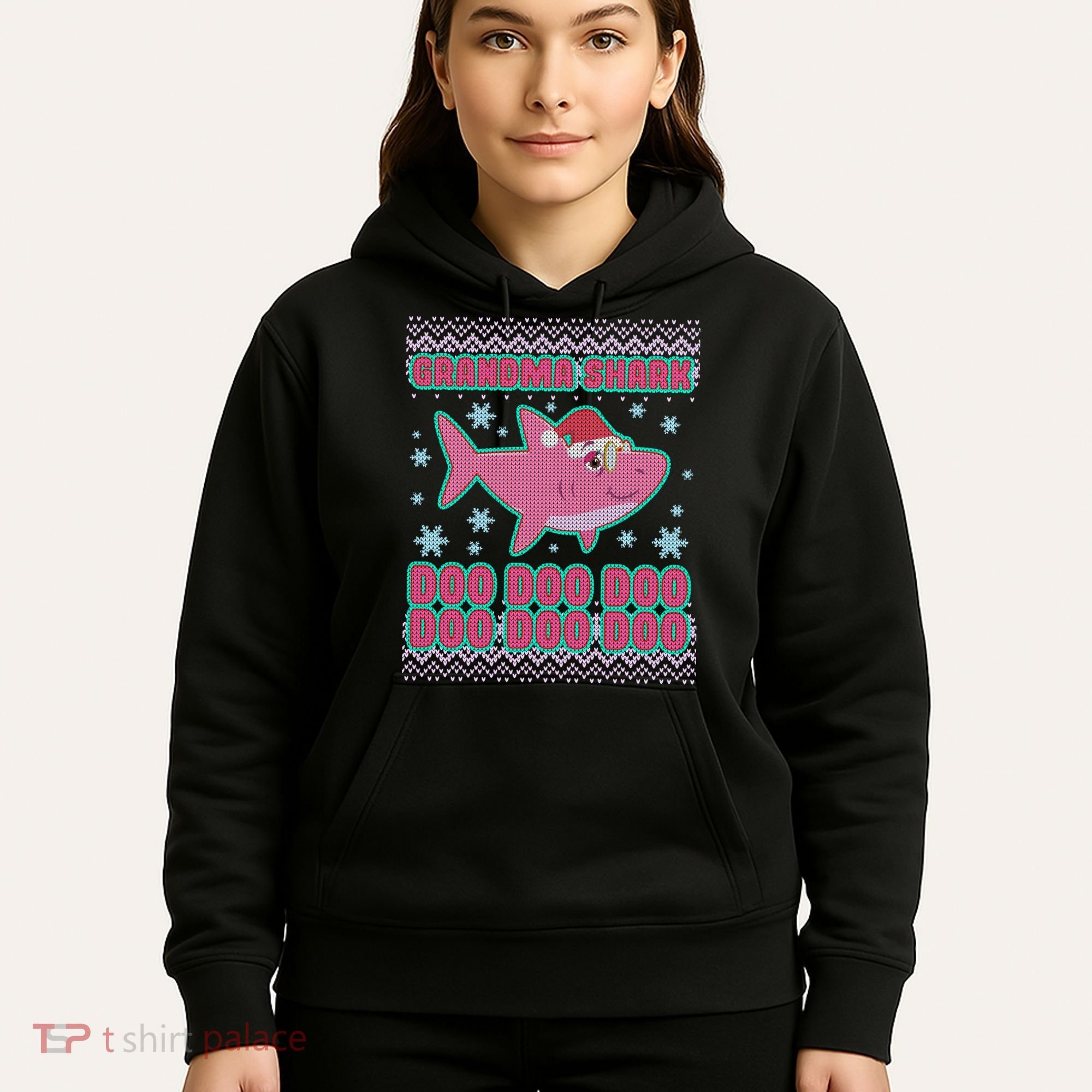 Christmas Grandma Shark Doo Doo Doo Hoodie