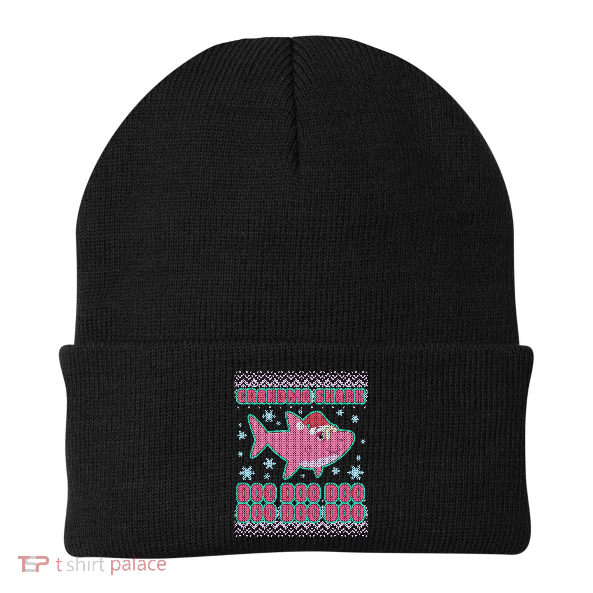 Christmas Grandma Shark Doo Doo Doo Beanie