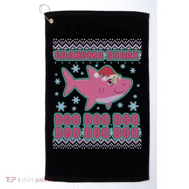 Christmas Grandma Shark Doo Doo Doo Golf Towel