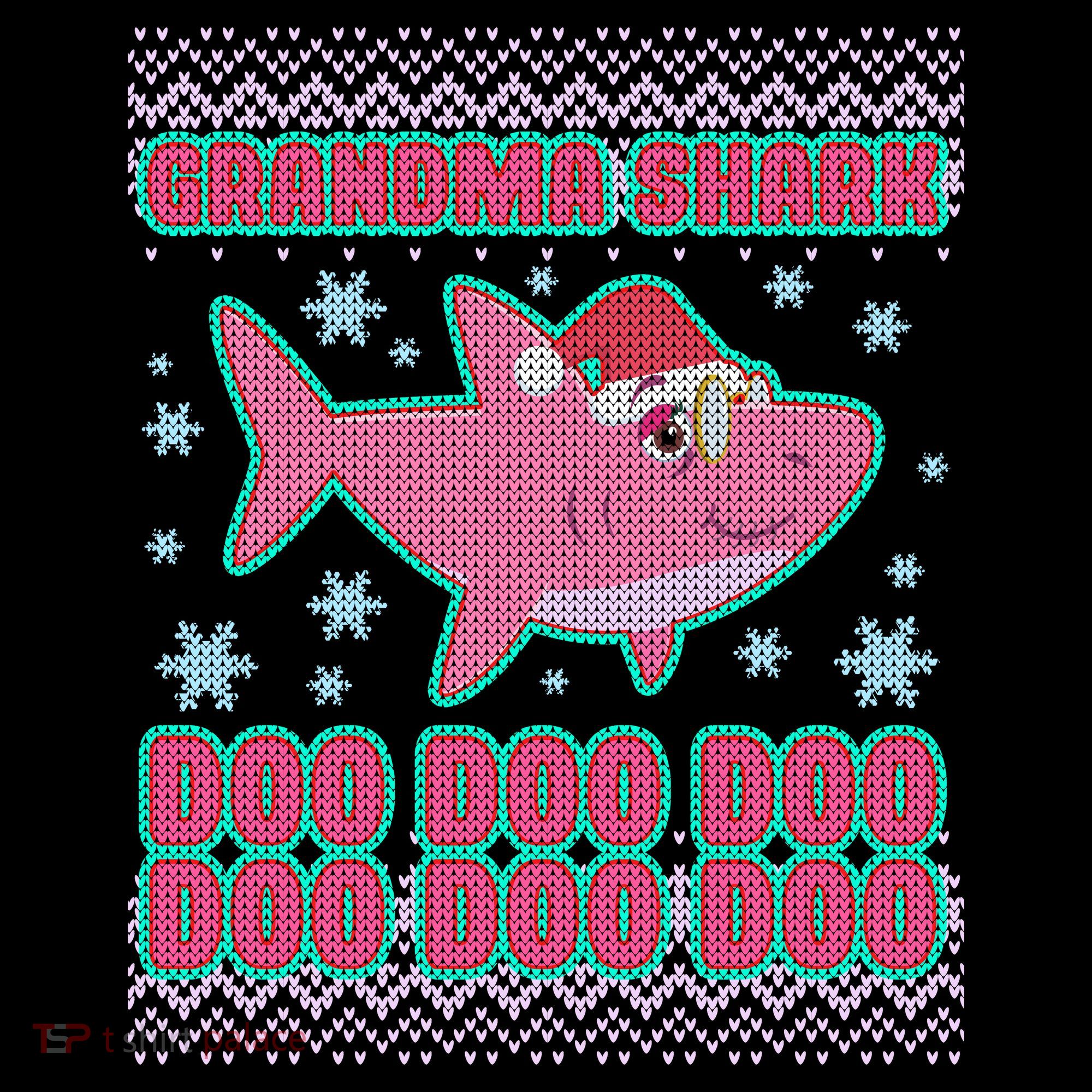 Christmas Grandma Shark Doo Doo Doo Visor