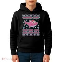 Christmas Grandma Shark Doo Doo Doo Kids Hoodie thumb 4
