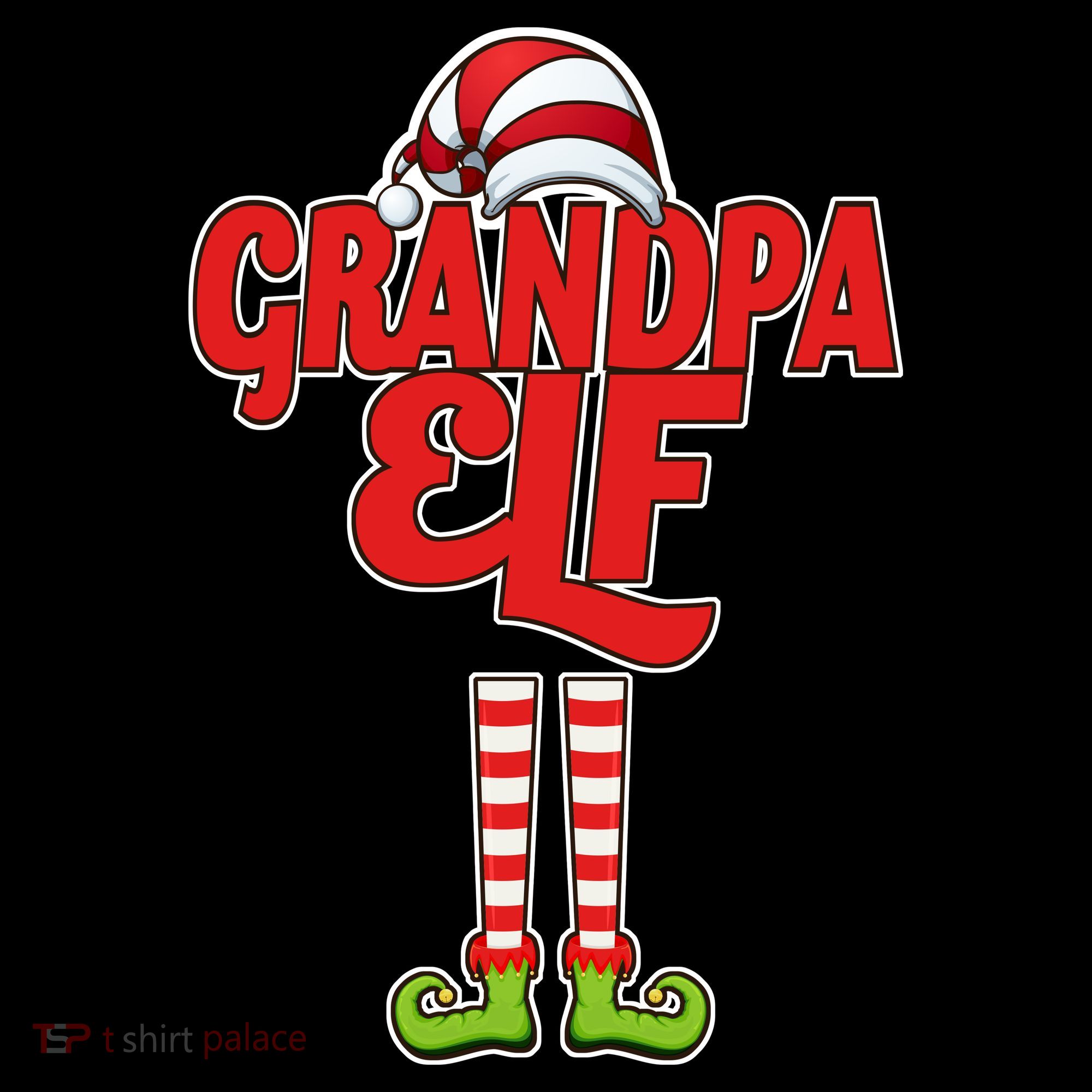 Christmas Grandpa Elf USA-Made Doggie Bandana