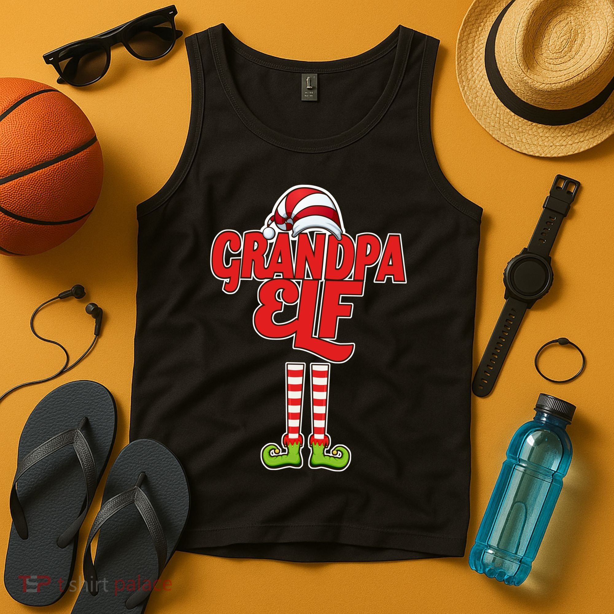 Christmas Grandpa Elf Tank Top