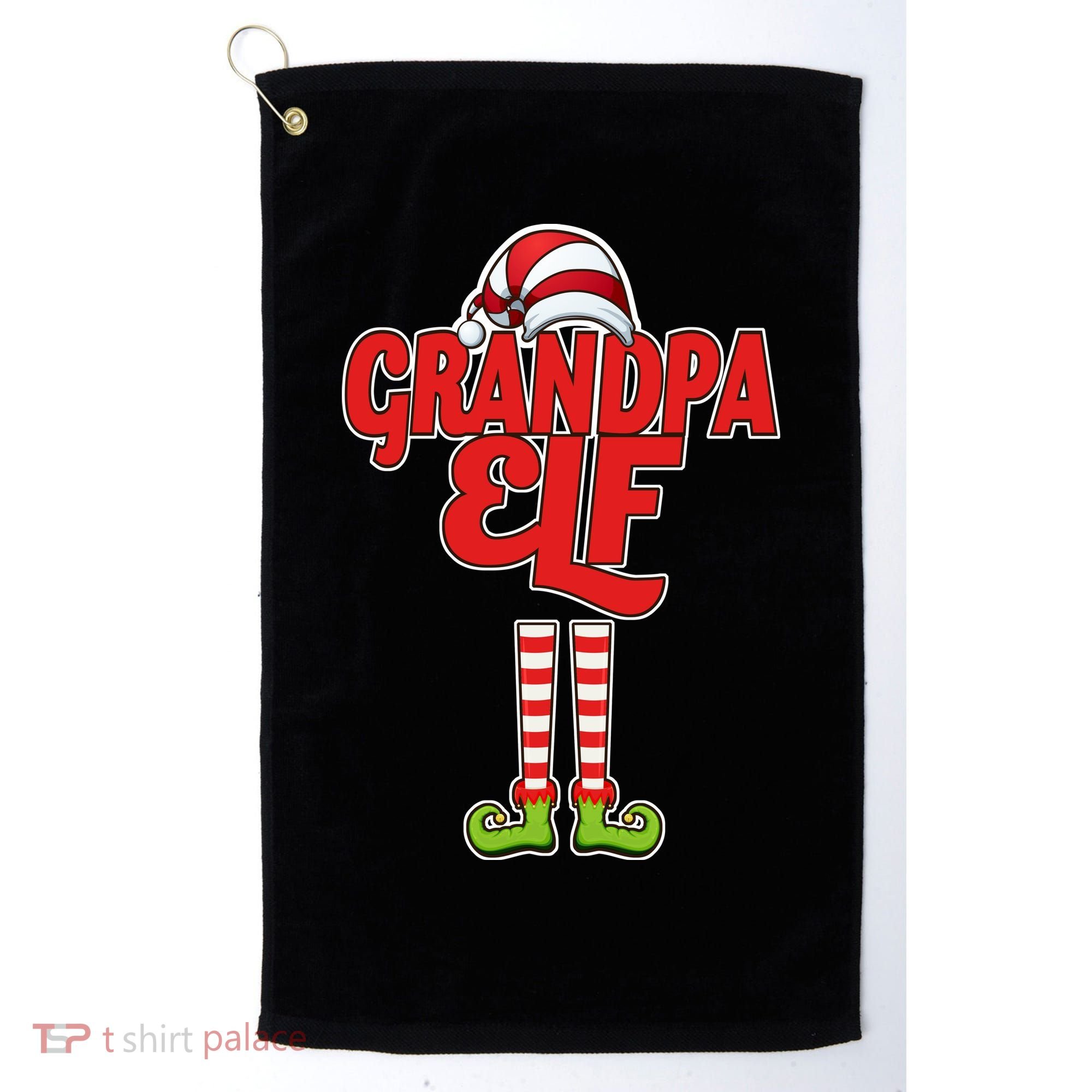 Christmas Grandpa Elf Golf Towel