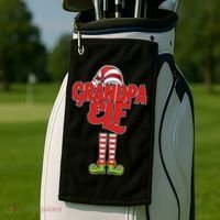 Christmas Grandpa Elf Golf Towel thumb 2