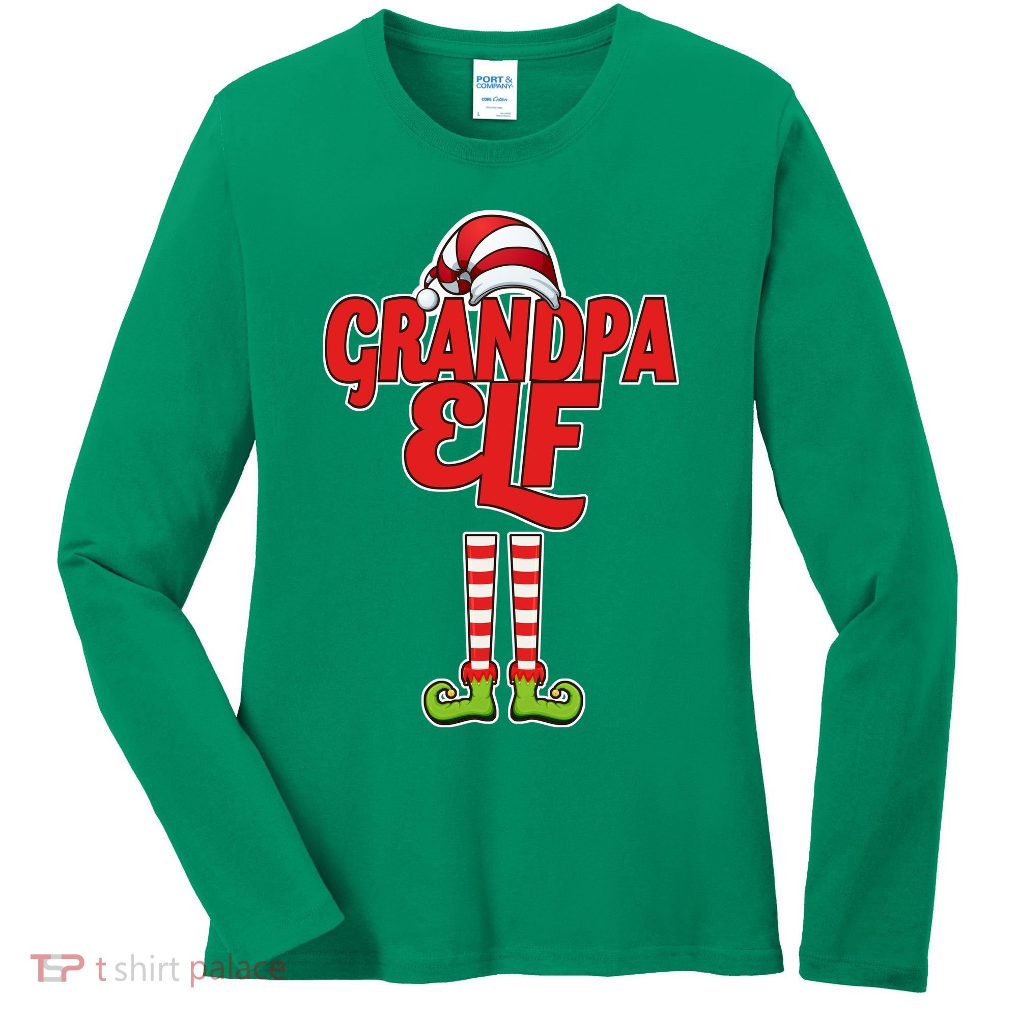 Christmas Grandpa Elf Women's Long Sleeve Shirt