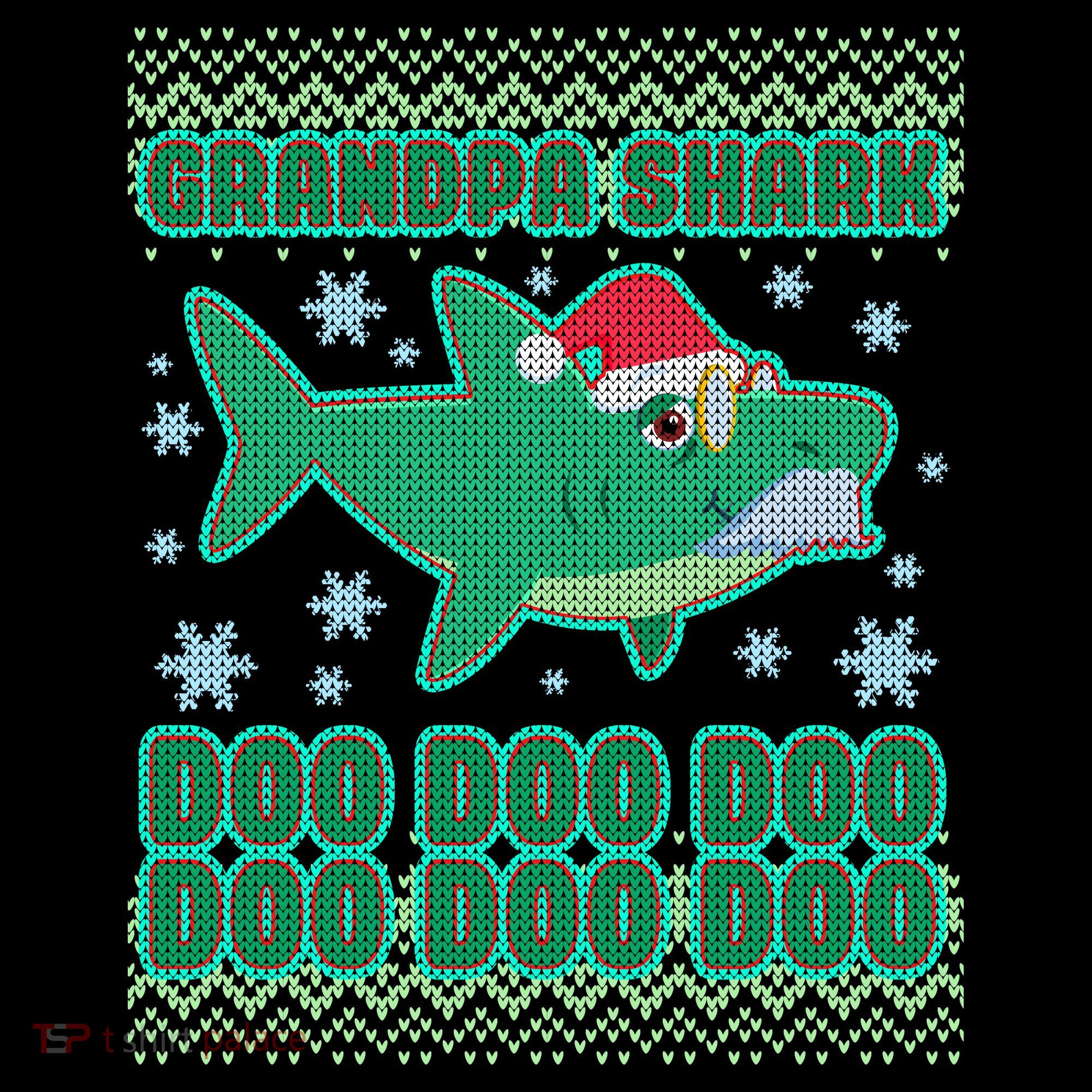 Christmas Grandpa Shark Doo Doo Doo Backpack
