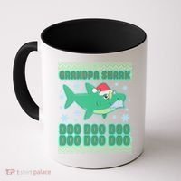 Christmas Grandpa Shark Doo Doo Doo Coffee Mug thumb 0