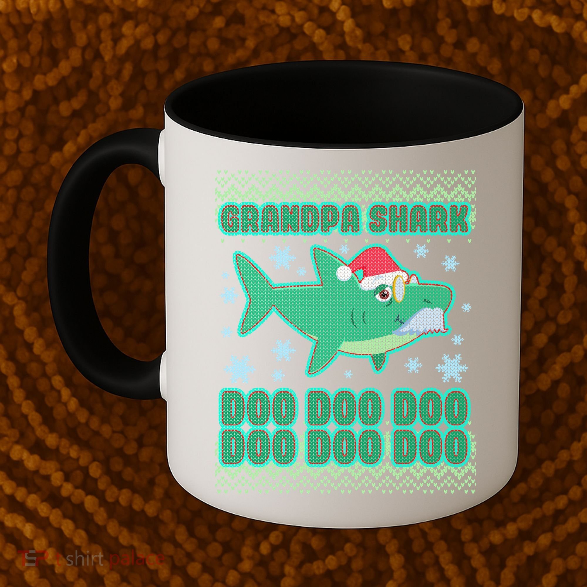 Christmas Grandpa Shark Doo Doo Doo Coffee Mug