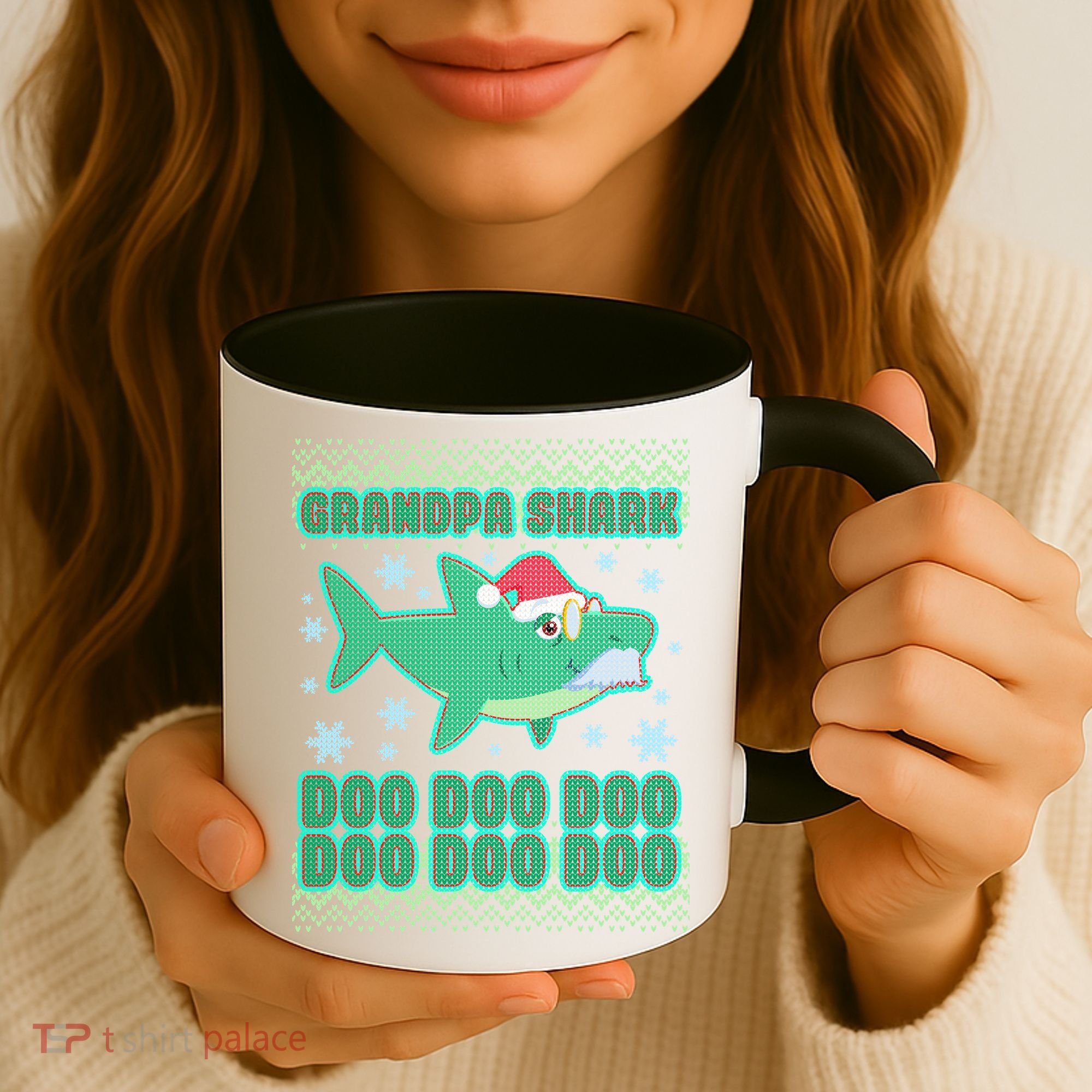 Christmas Grandpa Shark Doo Doo Doo Coffee Mug