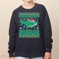 Christmas Grandpa Shark Doo Doo Doo Women's Sweatshirt thumb 0