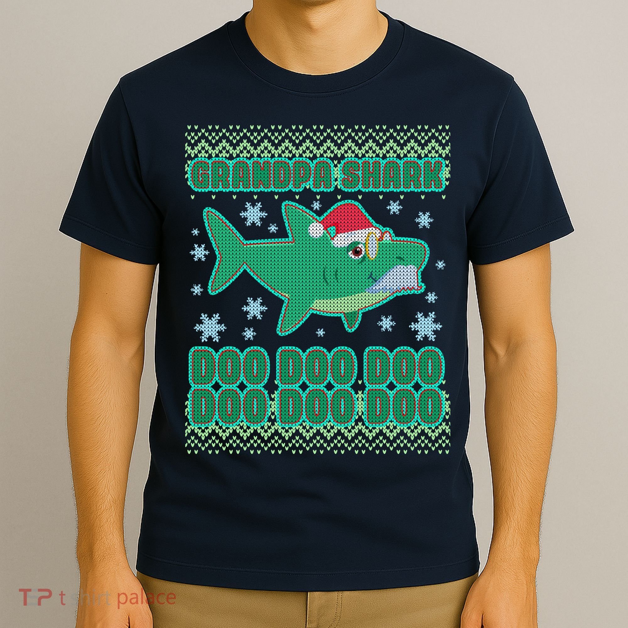Christmas Grandpa Shark Doo Doo Doo T-Shirt