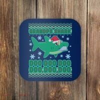 Christmas Grandpa Shark Doo Doo Doo Coaster thumb 0