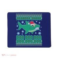 Christmas Grandpa Shark Doo Doo Doo Mousepad thumb 0