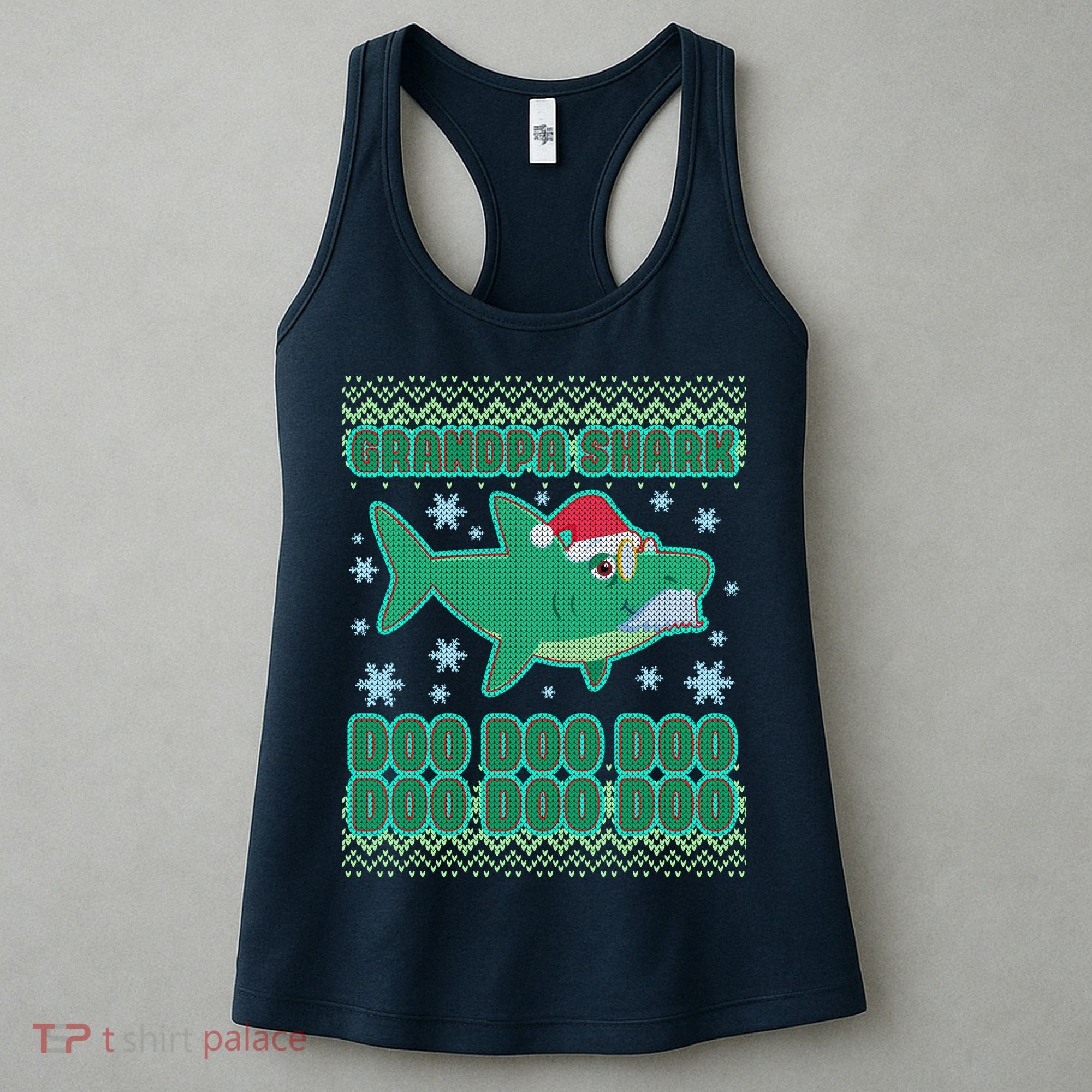 Christmas Grandpa Shark Doo Doo Doo Women's Tank Top